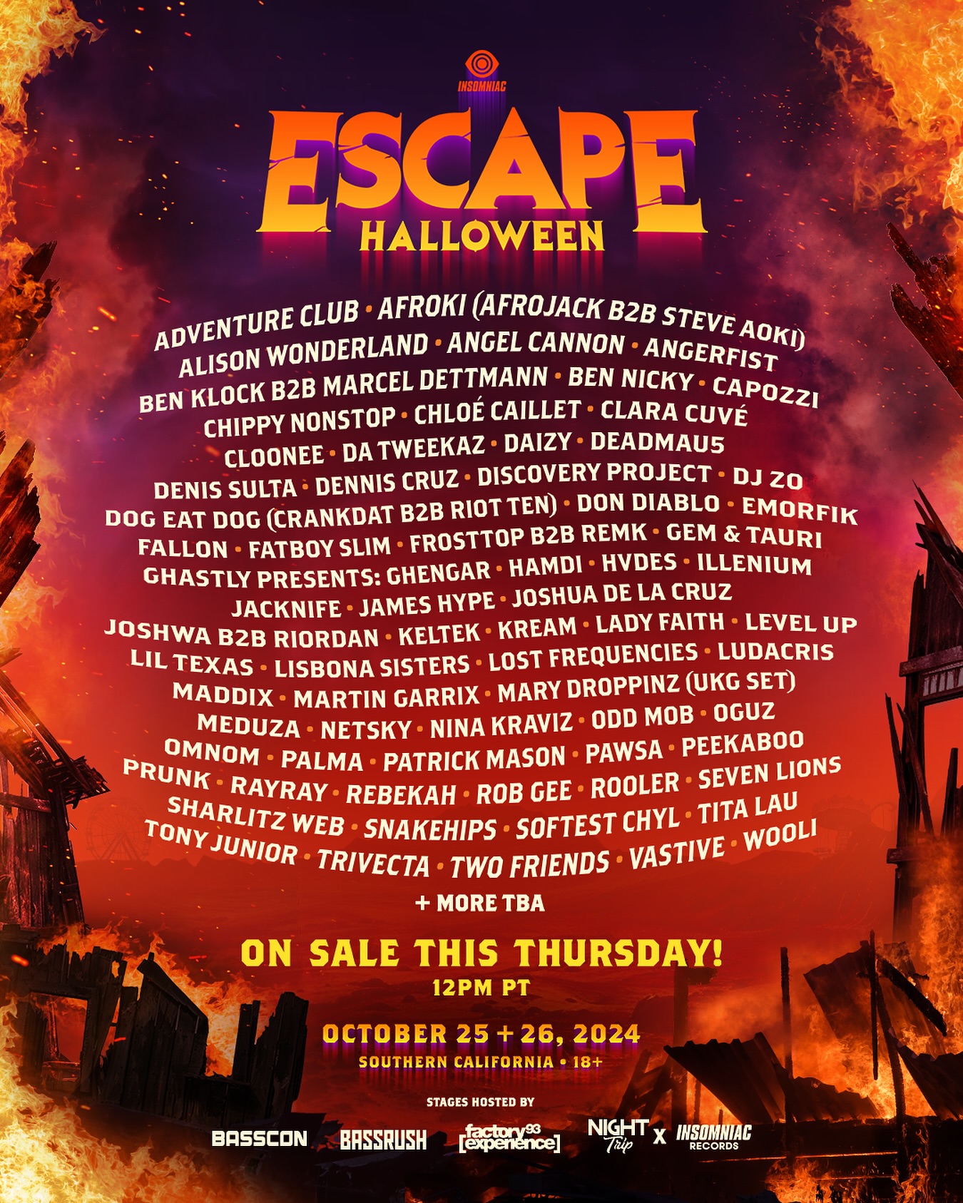 Escape Halloween 2024 Lineup