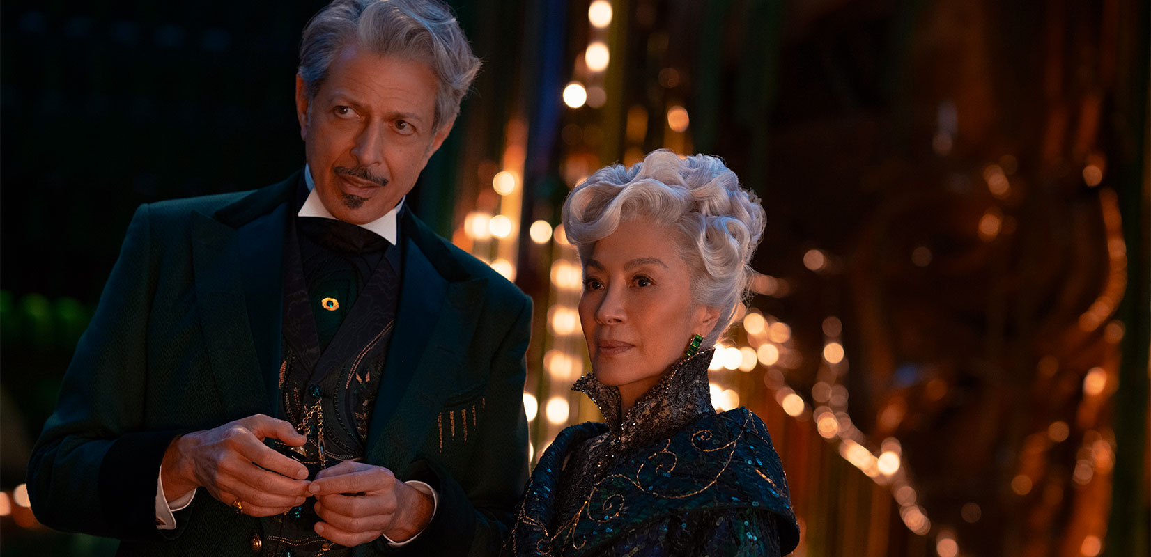 Jeff Goldblum is The Wizard of Oz and Michelle Yeoh is Madam Morrible in Wicked