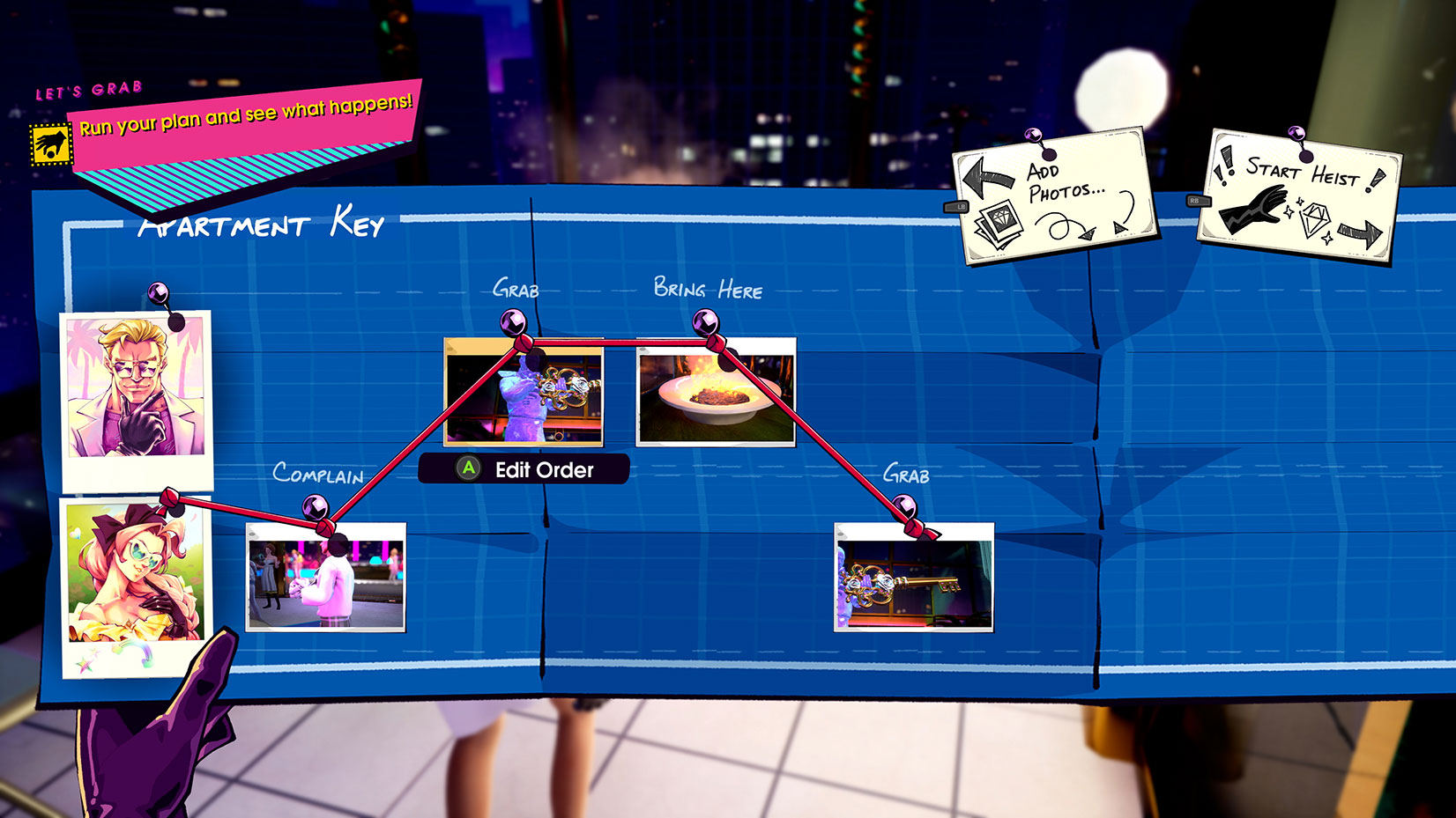 Snap & Grab heist timeline